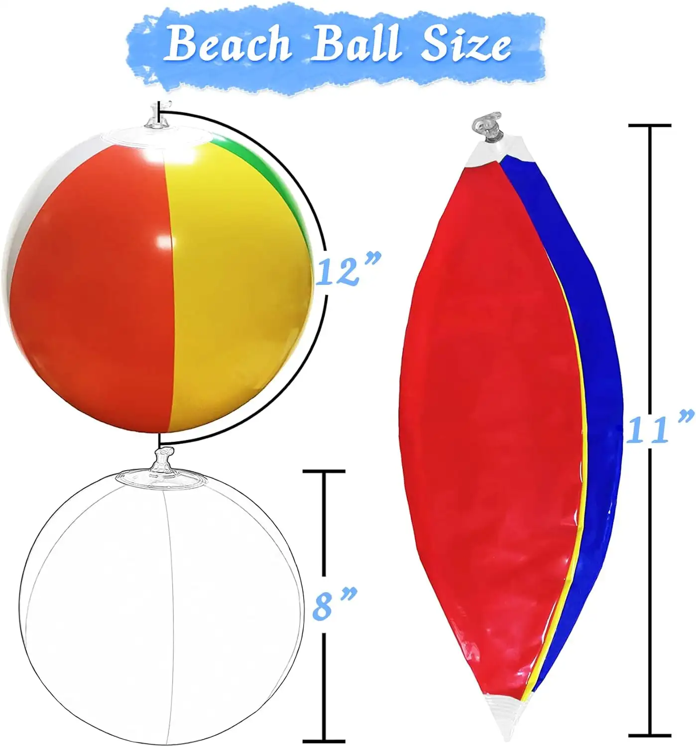 Beach Ball 12 Pack -12 inch Beach Balls for Kids - 61ylszpj9ml._ac_sl1500_